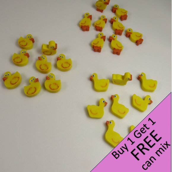 Easter Egg Filler: Small Duck Erasers (24 items)(they stand up) - Picture 1 of 9